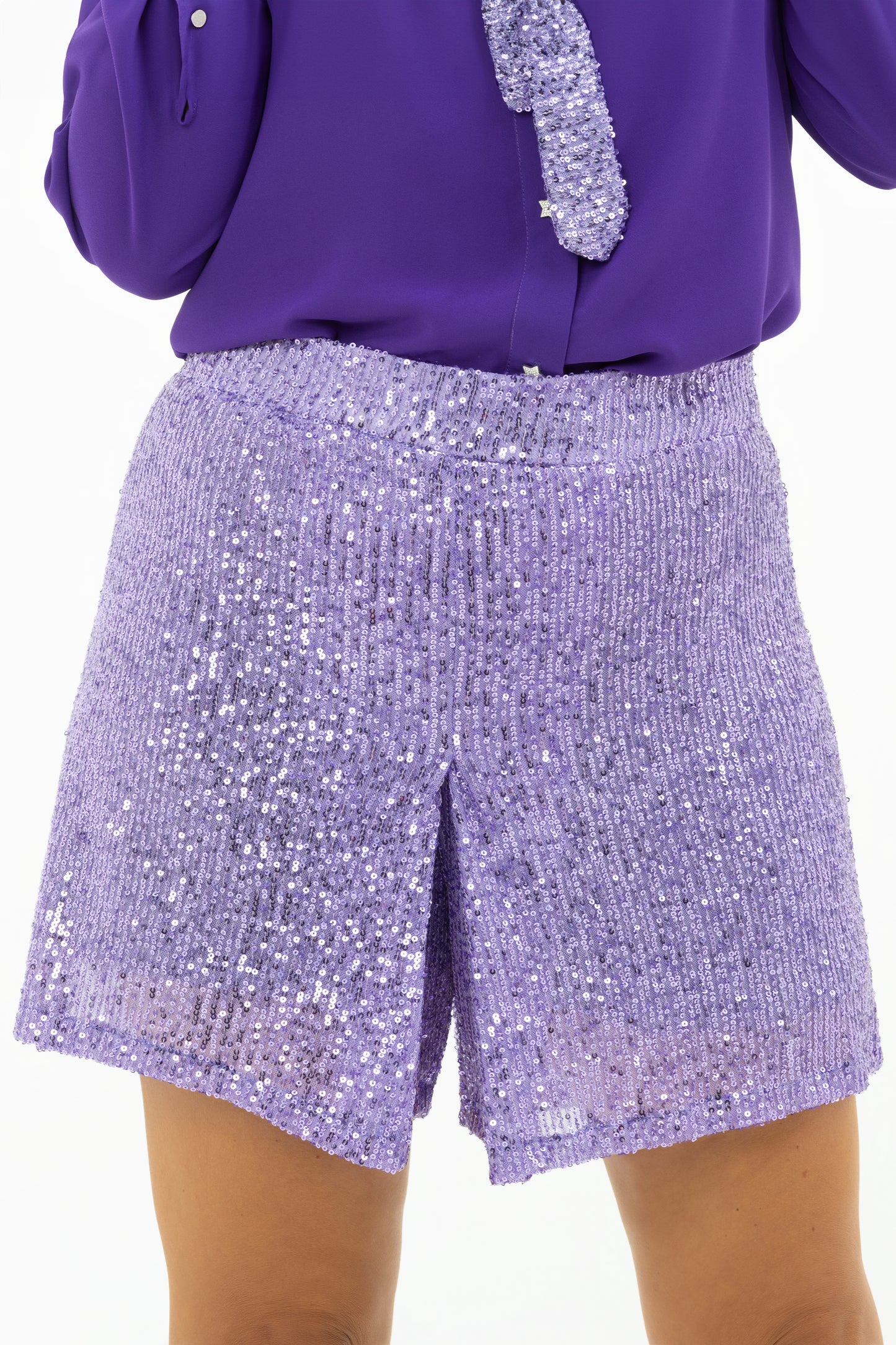 Short in paillettes donna