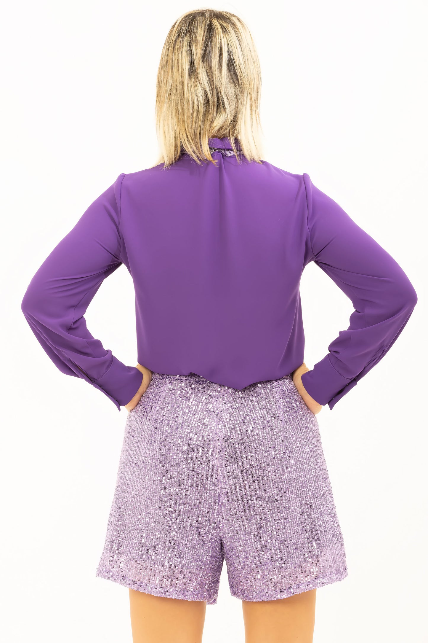 Short in paillettes donna