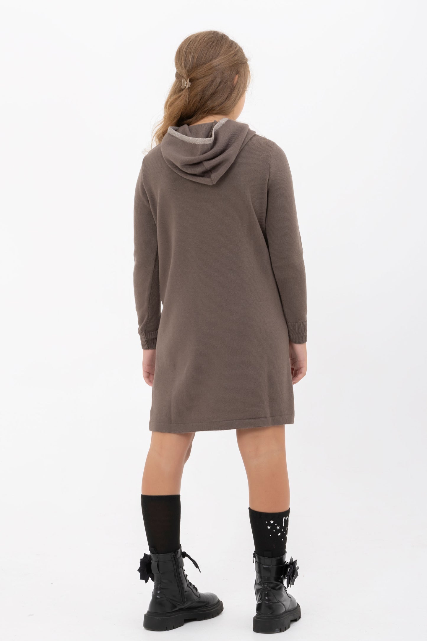 Maxipull marrone e tartufo bambina
