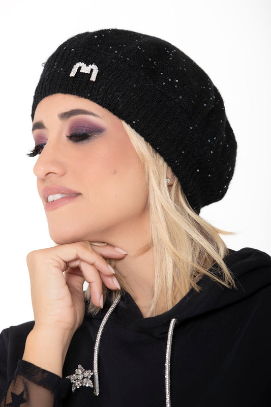 Basco paillettes donna nero