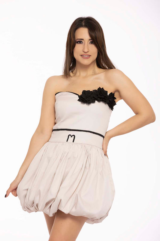 Abito balloon cipria