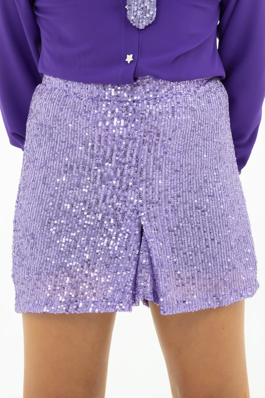 Short in paillettes bambina