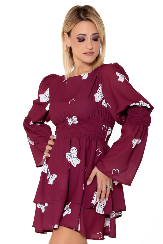 Bow georgette dress